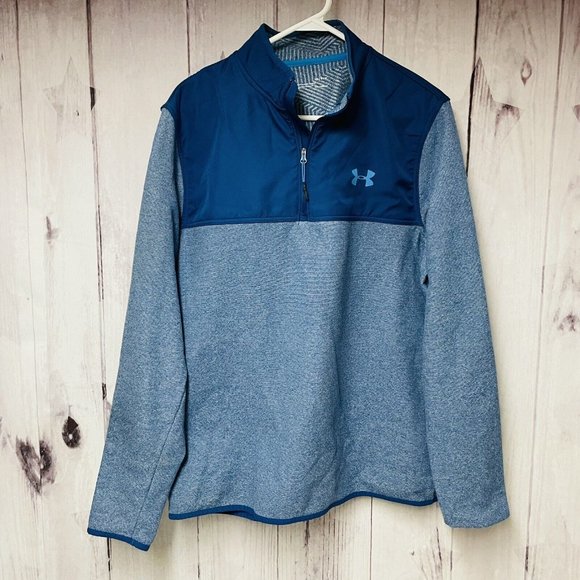 Under Armour Other - Under Armour Mens Cold Gear Loose Size Large Pullover Blue 1/4 Zip Shirt